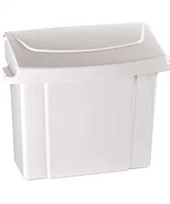 ALPINE 451-WHI White Durable Plastic Sanitary Napkin Receptacle