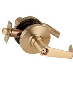 Schlage Commercial AL70PD SAT 606 AL Series Classroom Saturn Lock C Keyway With 11096 Latch 10025 Strike Satin Brass Finish