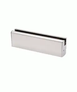 CR Laurence CRL DR2SPS12P Polished Stainless 1/2" Glass Low Profile Square Door Rail Without Lock - 8" Patch