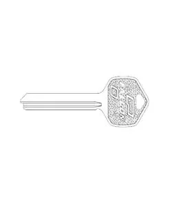 Falcon KB6092 Cut Control Key For Construction Core 7 Pin A Keyway
