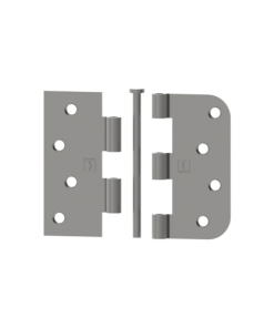 Hager 068746 1848 4" X 4" Steel Square By 5/8" Radius Corner Full Mortise Residential Plain Bearing Hinge, Bright Brass Finish