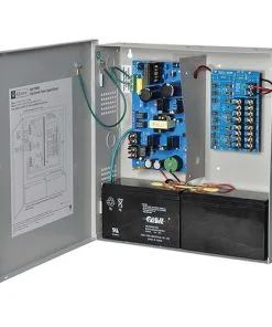 Altronix SMP7PMP8 Supervised Power Supply/Charger, 115VAC 60Hz At 2.5A Input, 8 Fuse Protected Outputs 12/24VDC At 6A, 3.5A Max Per Output, Grey Enclosure