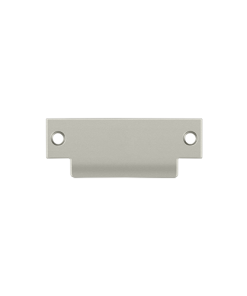 Deltana SPBDB478U15 4-1/8" Center To Center ANSI Curved Lip T-Strike Plate Without Latch Hole Satin Nickel