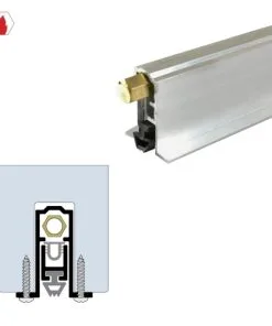 Brixwell 7023CA-PV-72 Concealed Automatic Door Bottom (1-3/16" By 1-1/2") Clear Anodized