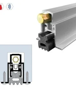 Brixwell 7063CA-SF-84 Concealed Automatic Door Bottom (1-9/16" By 1-5/8") Clear Anodized