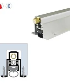 Brixwell 7463CA-EA-36 Concealed Automatic Door Bottom (1-9/16" By 1-5/8") Clear Anodized