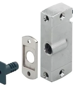 Hafele 237.56.002 Furniture Lock, EFL 1/1C, Dialock, Mains-Operated Lock With Plastic Locking Bolt, EFL 1 Without Feedback Contact, Cable Length: 3 M Locking Bolt: Grey, Housing And Retaining Plate: Nickel Plated, Lock Case And Fixing Plate: Nickel Plated